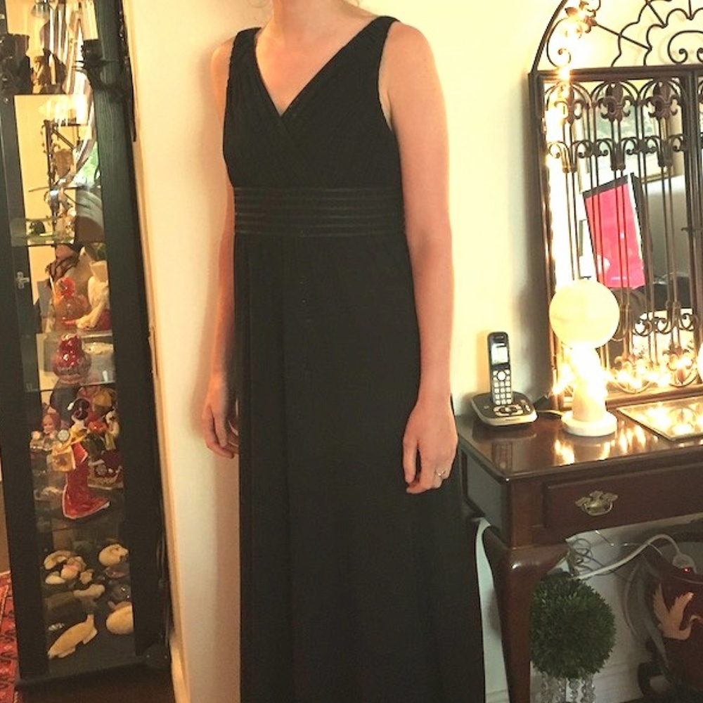 Planet empire waist black evening gown dress 12